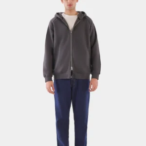 Relaxed Contrast Zip Hoodie