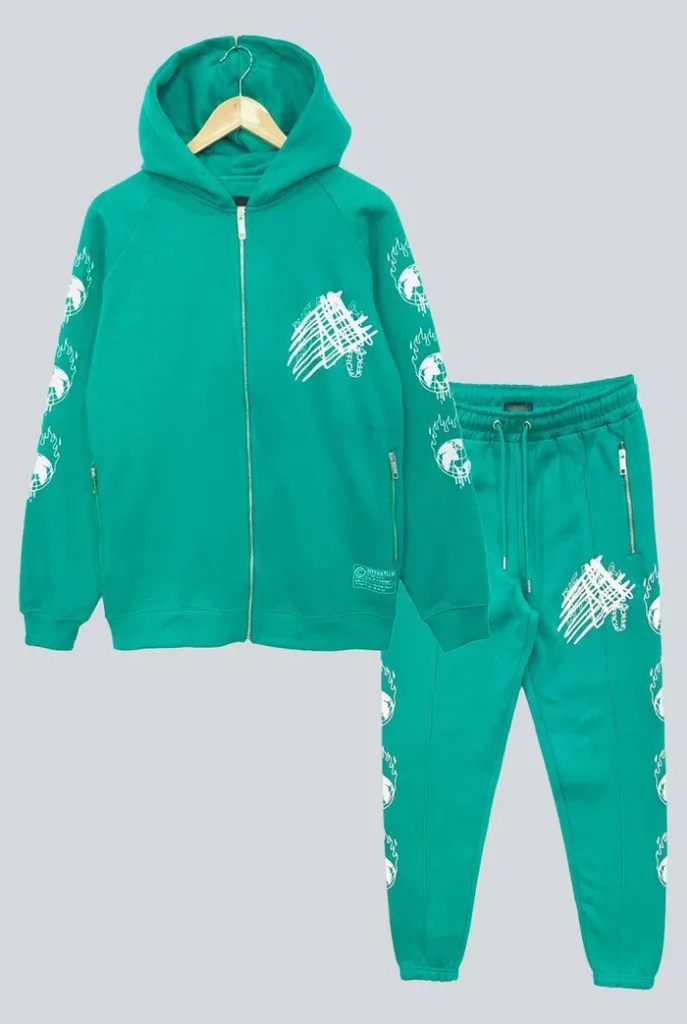 Green Fleece TrackSuit for Men